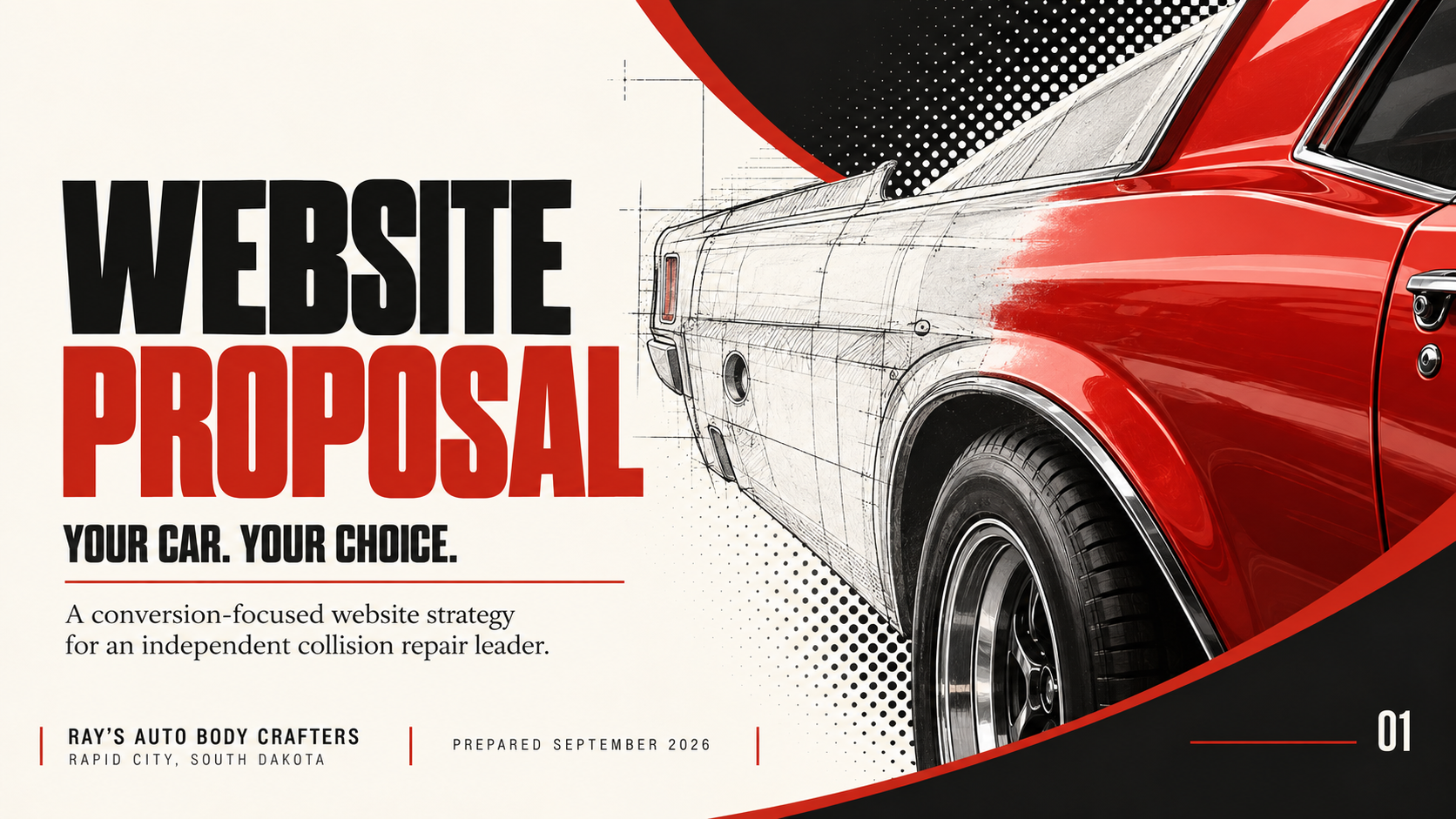 Ray's Auto Body Crafters website proposal cover