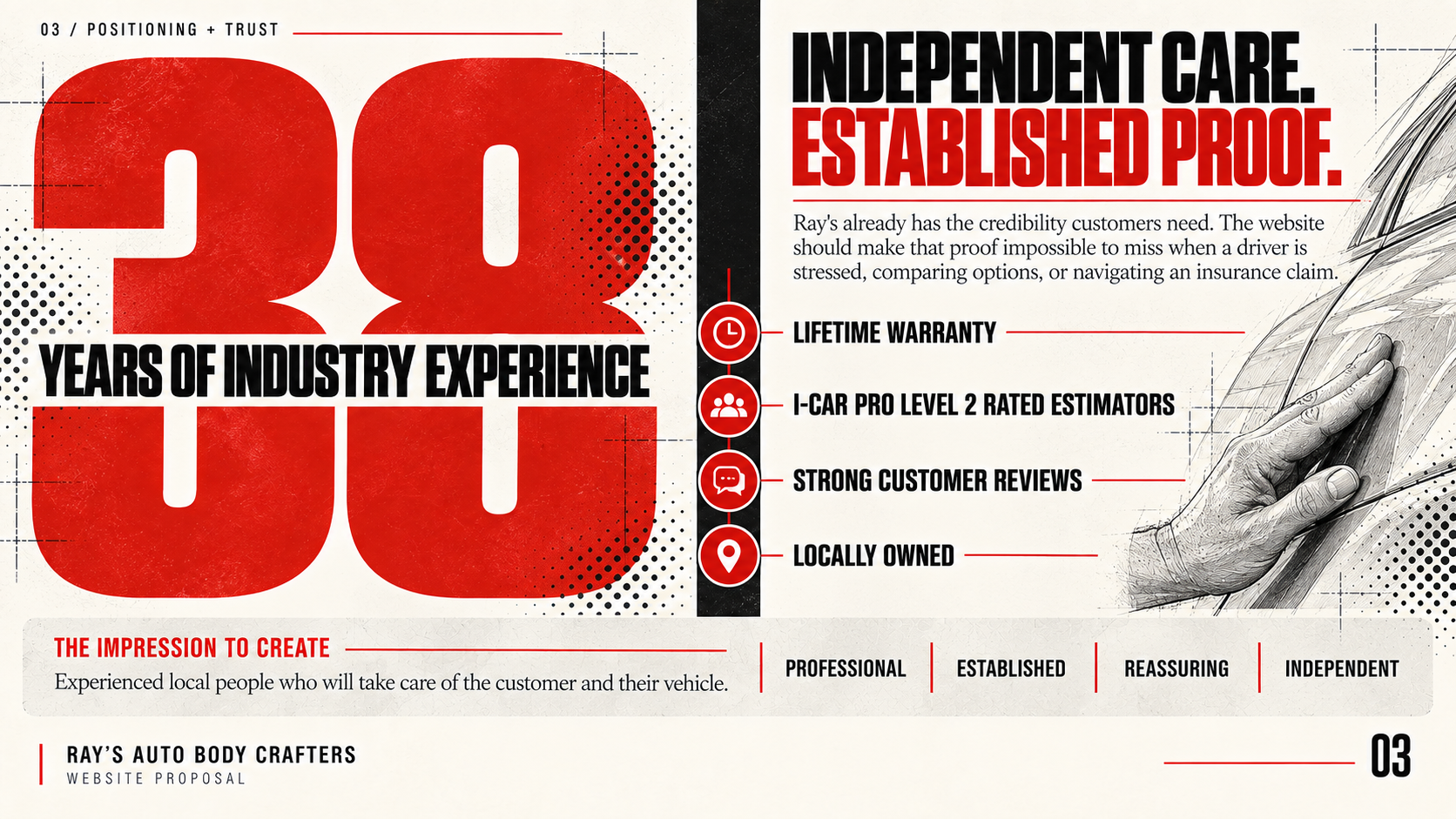 Positioning and trust proposal page